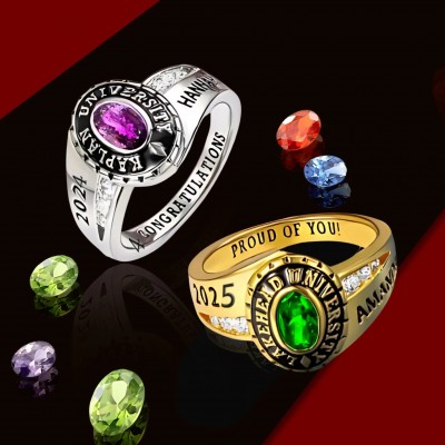 Personalized Name Engraved Graduation Ring Best Gift For Graduates