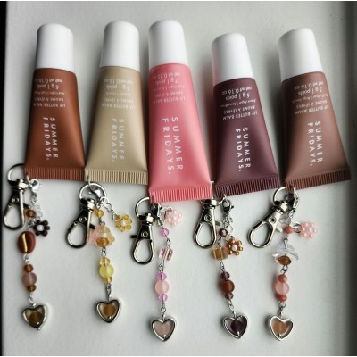 Custom Charm Accessory Trendy Cute Lip Gloss Keychain Perfect Gift For Girlfriend