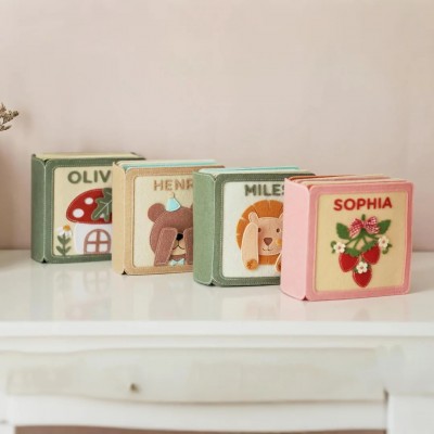 Handmade Felt Quiet Book With Baby Name Personalized Gift For Baby Boy And Girl