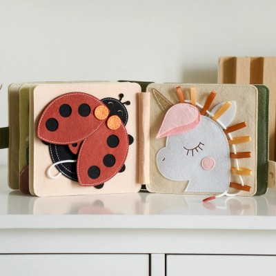 Handmade Felt Quiet Book With Baby Name Personalized Gift For Baby Boy And Girl