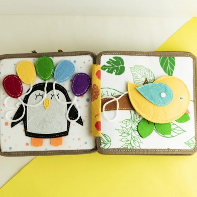 Handmade Felt Quiet Book Personalized Gift For Baby Boy And Girl